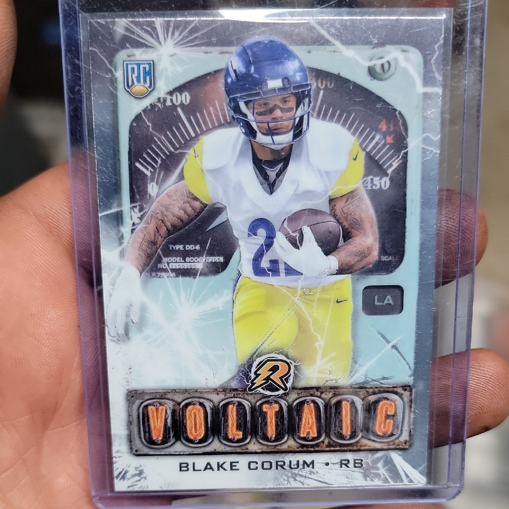 Topps Voltaic Football Card - Blue and Yellow Design